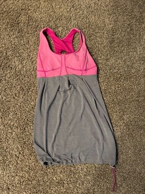 Lululemon gray & Pink Athletic Tank Dress